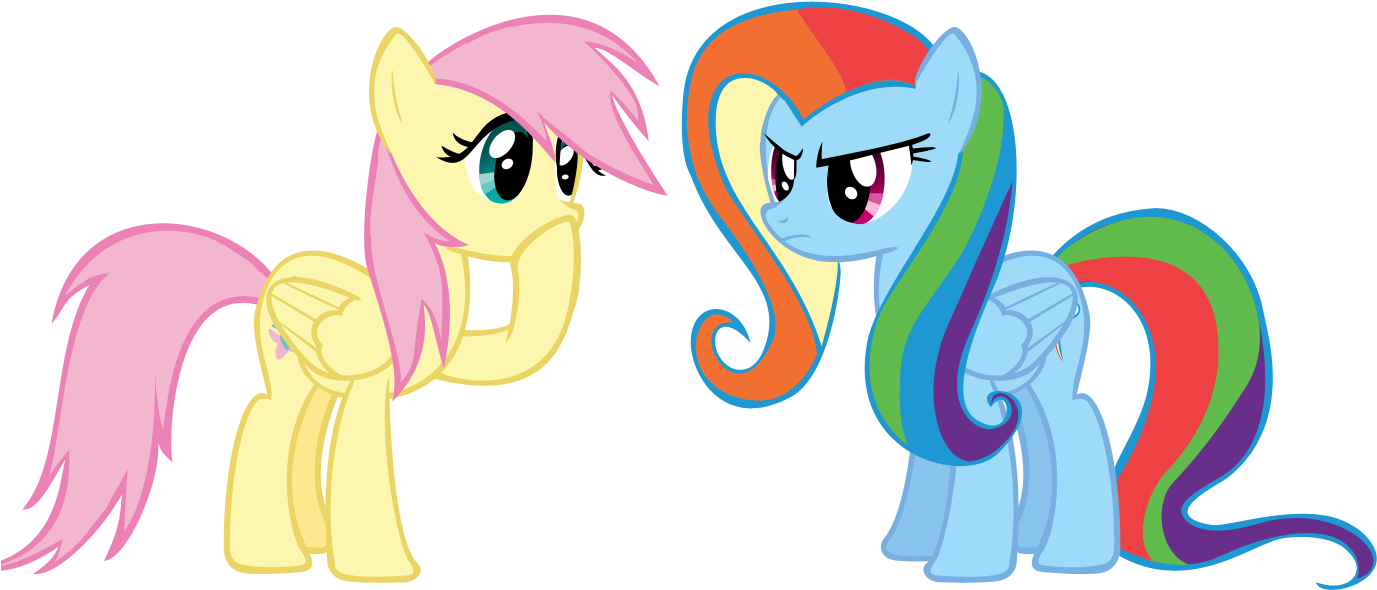 Care Mare, Fluttershy, Mane Swap, Palette Swap, Rainbow - Rainbow Dash Fluttershy Mane (1600x900)