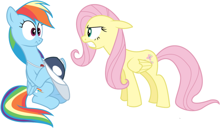 Fluttershy Scream To Rainbow Dash By Twilightsparklepower - Fluttershy (900x559)