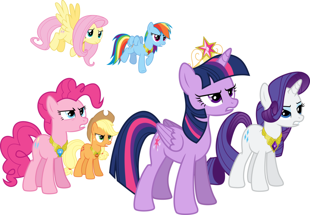 Mane Six Determined By Jeatz-axl - Mane 6 Elements Of Harmony (1073x744)