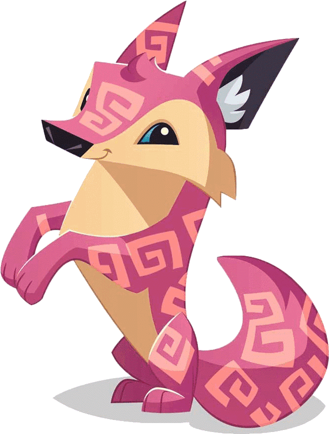 Coyote Art Pink Beg - Animal Jam Coyote (900x900)