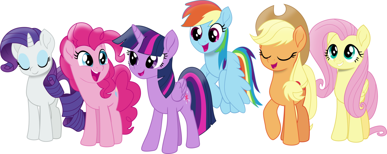 Movie Style Mane Six By Frownfactory Movie Style Mane - Mlp Movie Mane Six (1600x639)