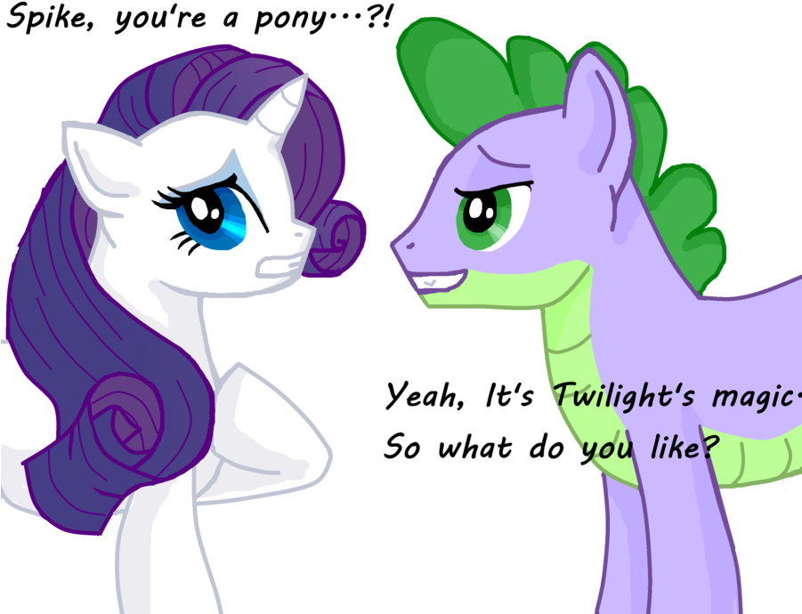 Rarity And Spike Have A Baby - Cartoon (900x720)