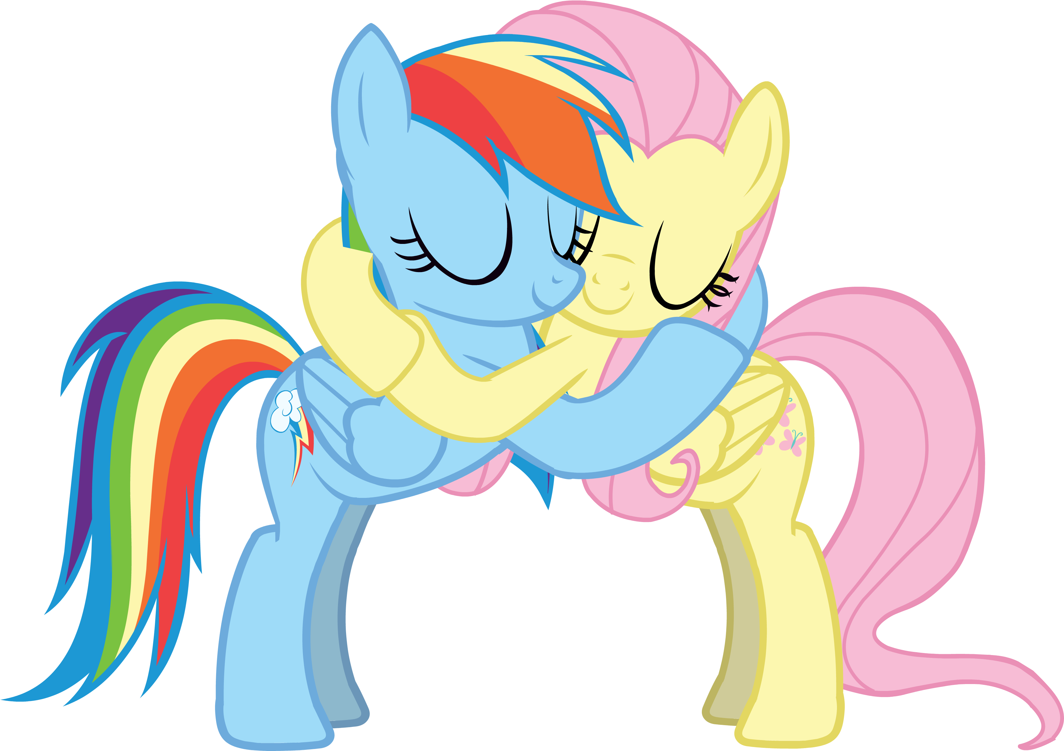 Discover Ideas About Rainbow Dash - Rainbow Dash X Fluttershy Hug (3767x2666)