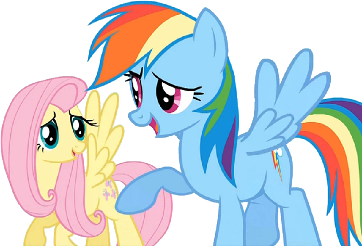 Fluttershy And Rainbow Dash Goin For House Keeping - Rainbow Dash (1600x901)