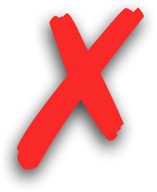 Wrong - Wrong Cross Transparent Background - (464x464) Png Clipart Download