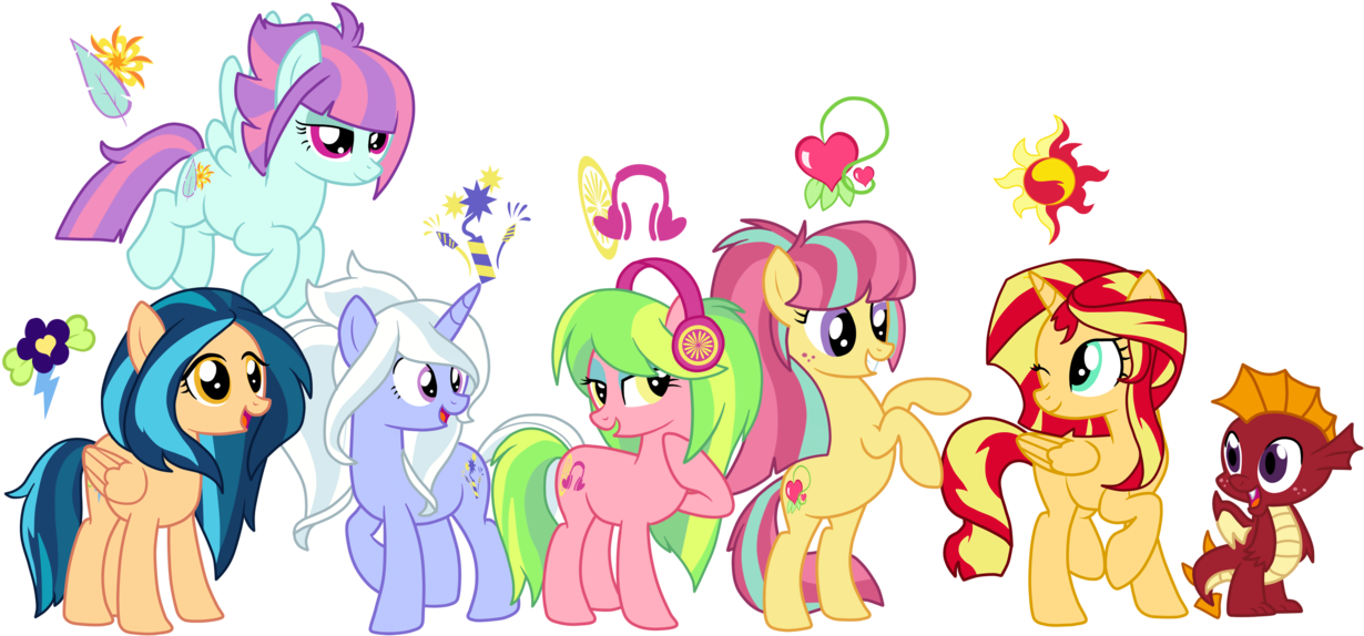 Alicorn, Alicornified, Alternate Mane Six, Alternate - Friendship (1280x591)