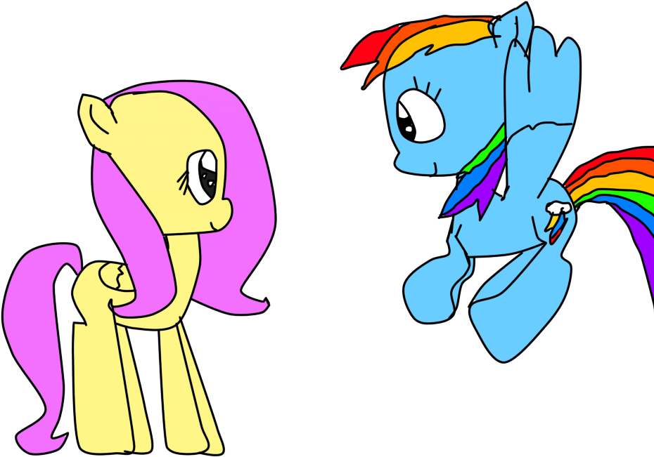 Rainbow Dash And Fluttershy By Pinkieshy345 On Deviantart - Fluttershy (1000x1000)