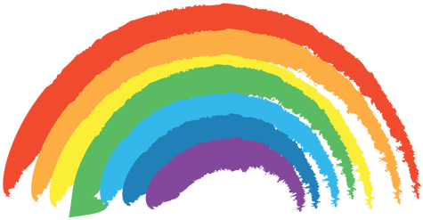 Drawn Rainbow Wrong - Rainbow Transparent Background (512x512)