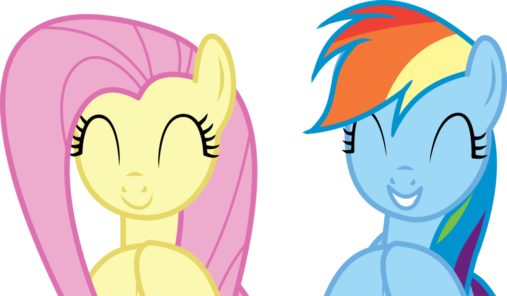 Fluttershy And Rainbow Dash Vector By Cyanlightning - Rainbow Dash Flluttershy (1024x599)