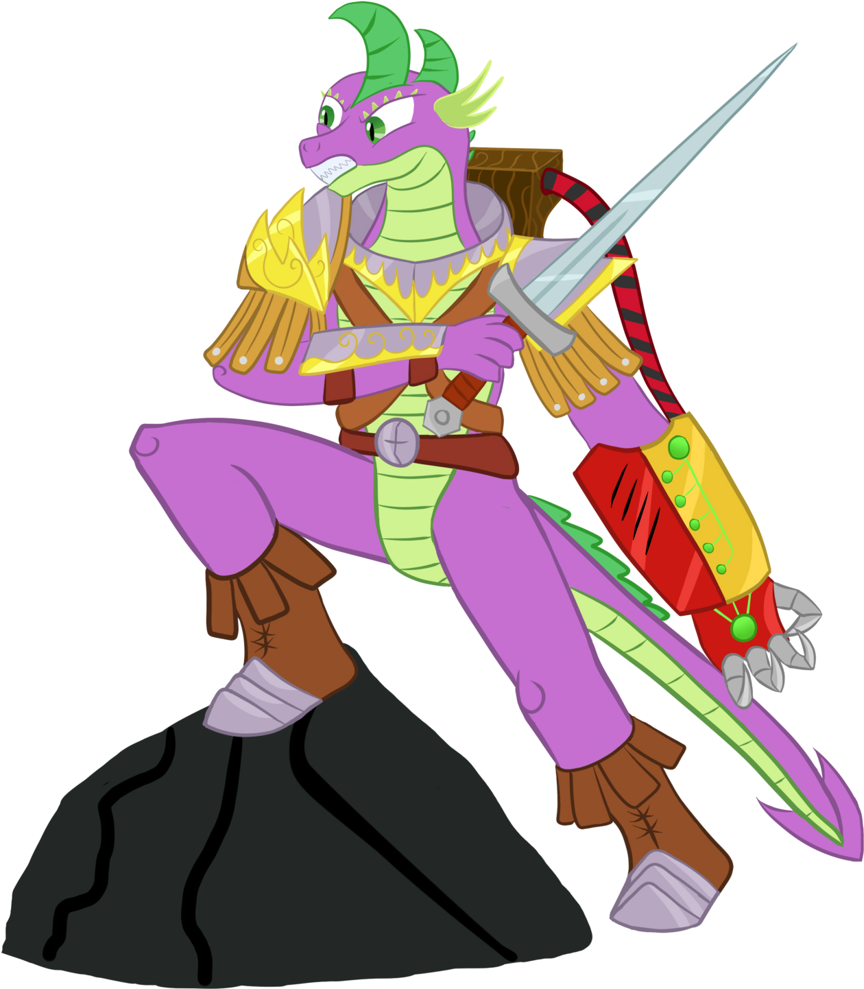 Spike The Dragon Guard By Bonaxor Spike The Dragon - Baby Spike The Dragon (1280x1536)