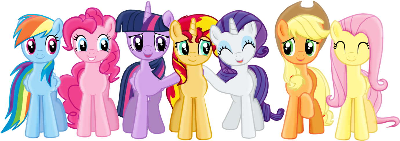 Mane 7 -welcome Among Us By Sunsetmajka626 - My Little Pony Mane 7 (1422x562)