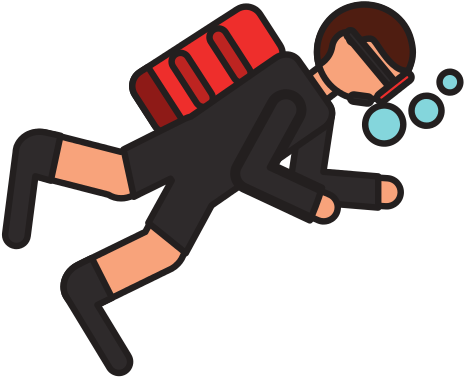 Man Diving Extreme Sport Icon - Man Diving Extreme Sport Icon (550x550)
