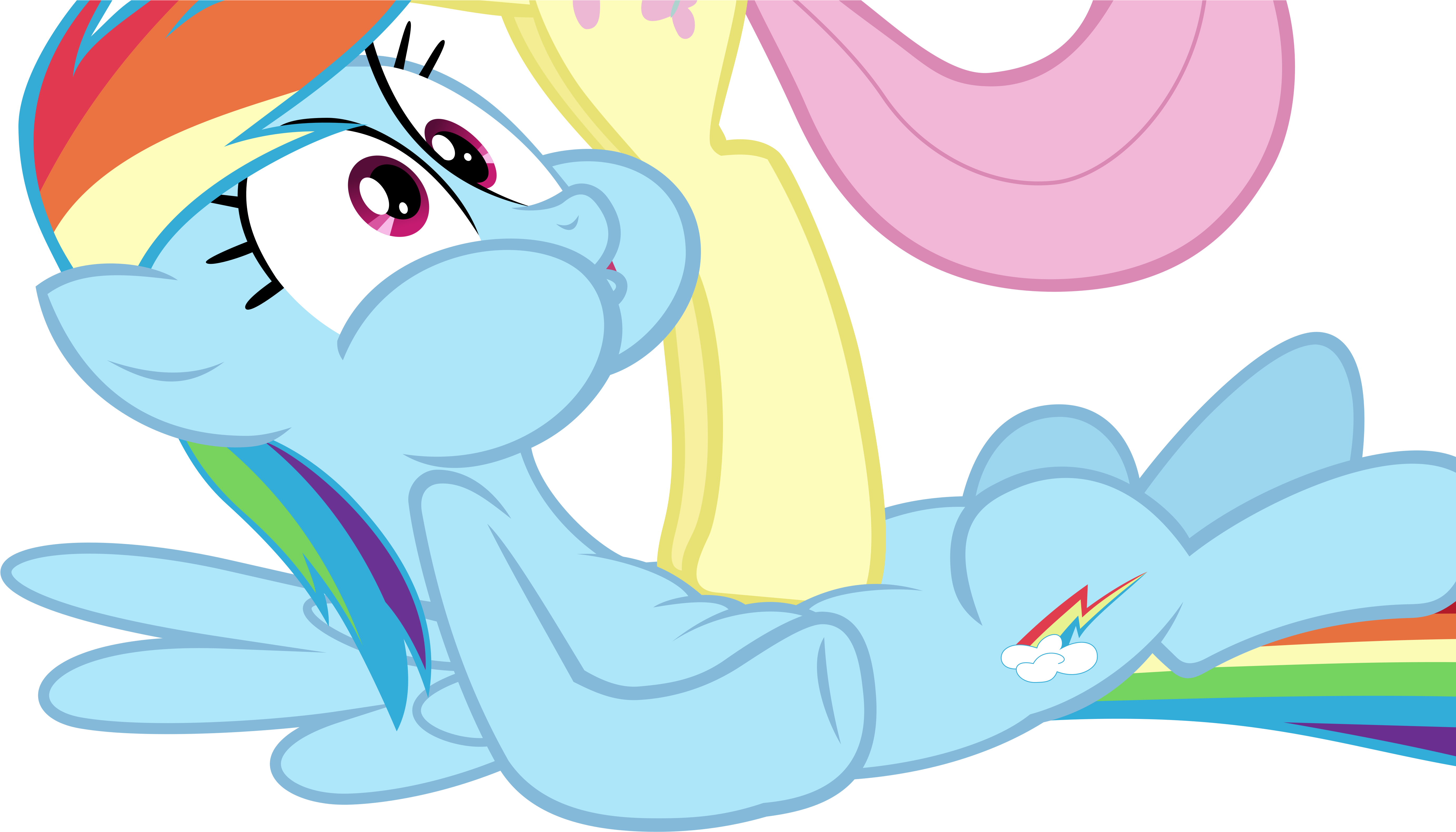 Baumkuchenpony, Fluttershy, Puffy Cheeks, Rainbow Dash, - Cartoon (5760x3240)