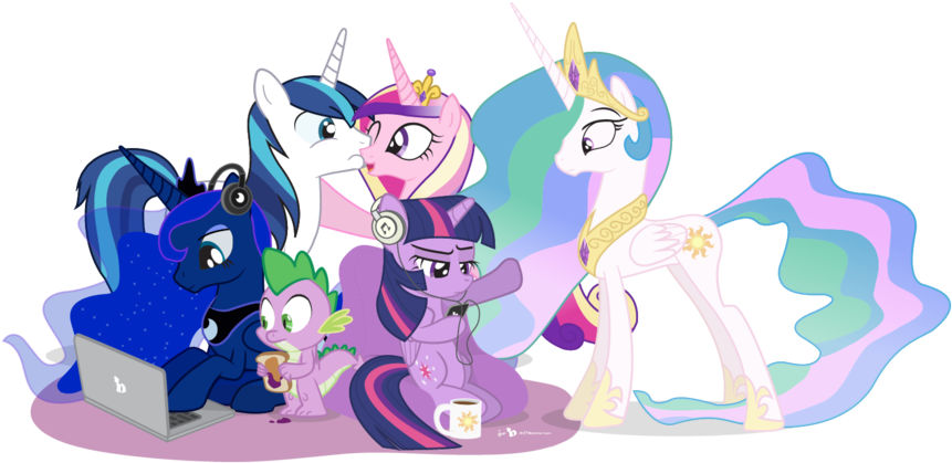 The Princesses Will Be With You Shortly - All The Princesses In My Little Pony (900x436)