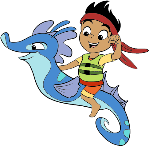 Jake And The Neverland Pirates Captain Clipart - Jake And The Neverland Pirates Seahorse (500x489)
