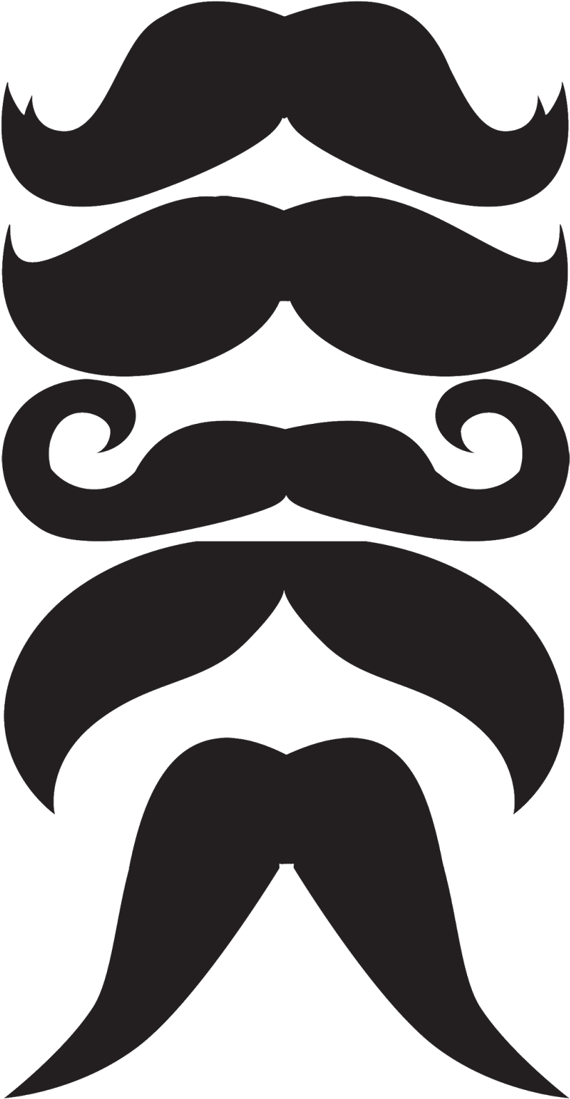 Mustaches - Moustache Photobooth À Imprimer (889x1600)