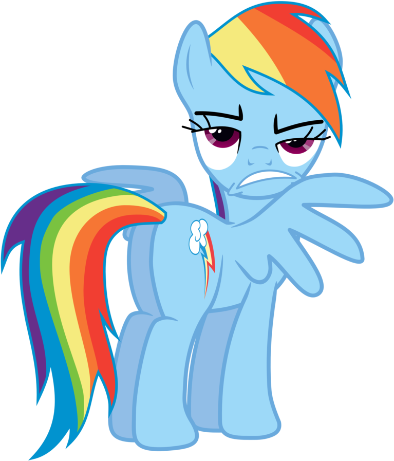 Rainbow Dash Pony Twilight Sparkle Fluttershy Face - Angry Face Rainbow Dash (1024x1024)