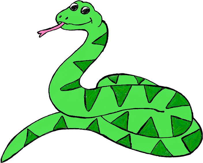 Rainforest Clipart Black And White - Rainforest Snake Clipart (800x595)