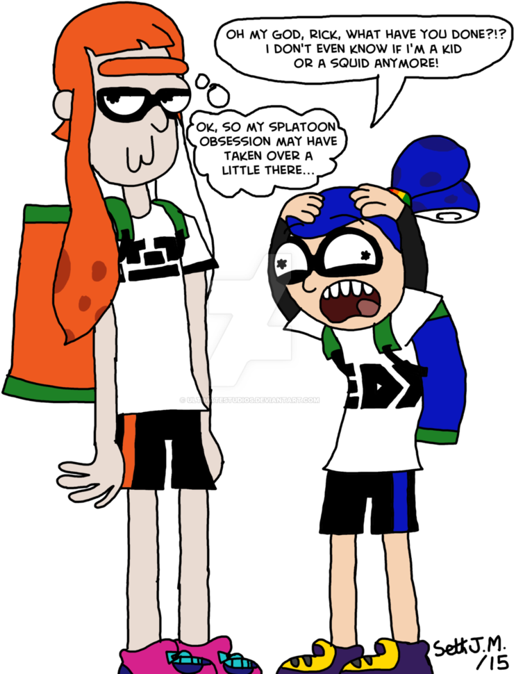 Squid Obsession Gone Wrong By Ultimatestudios - Cartoon (784x1018)
