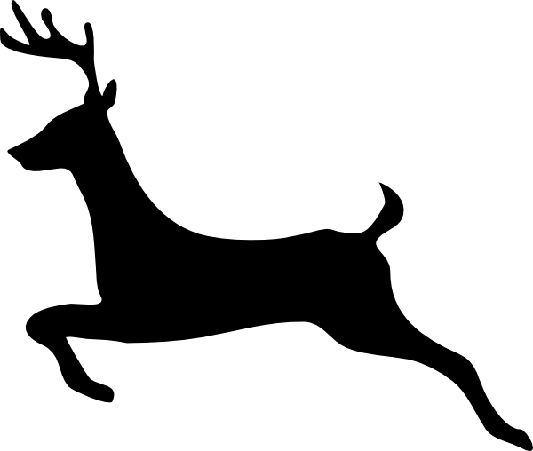 Deer Outline Profile Clip Art At Clker Com Vector Clip - Line Drawing Of Deer (600x508)