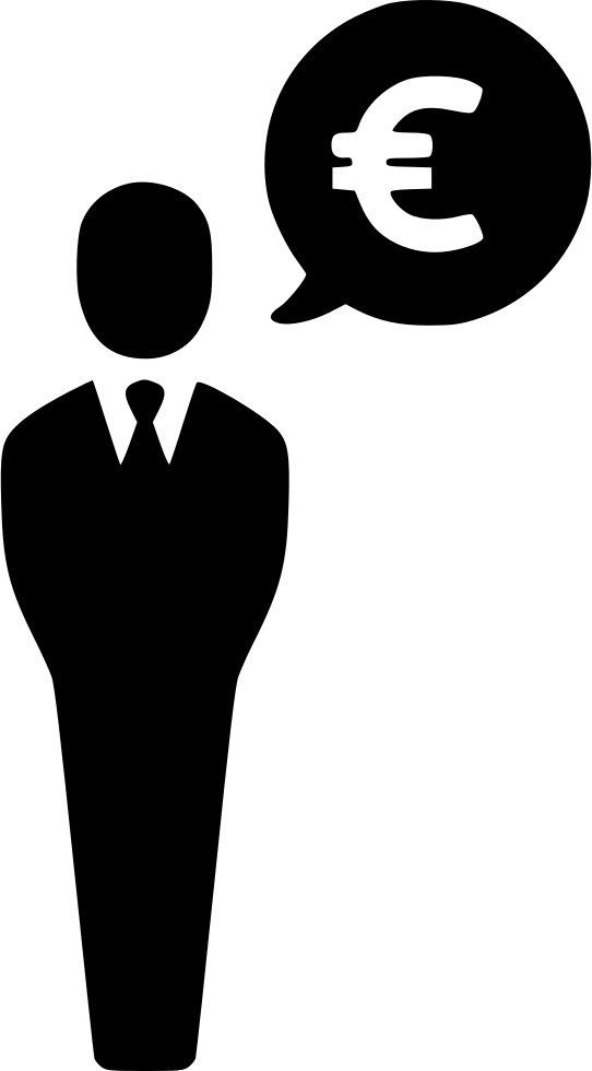 Euro Businessman Earnings Salesman Comments - Sign (542x980)