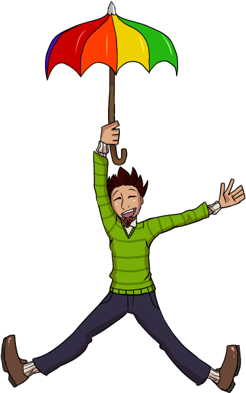 Here, Have The Umbrella Salesman Float Gently Down - Umbrella (500x625)