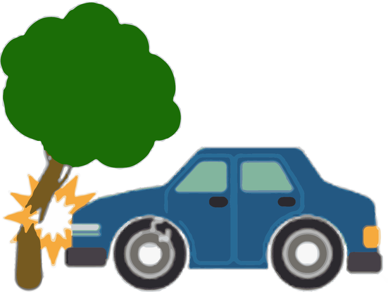 Cartoon Traffic Collision Accident - Vehicle Insurance (1539x1159)