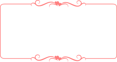 Vector Illustration Of Heart Decorated Pink Border - Hearts Border (500x265)