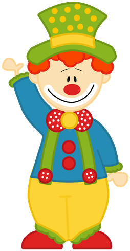Clown Clipart Easy - Payasos De Circo Animados Png (286x503)