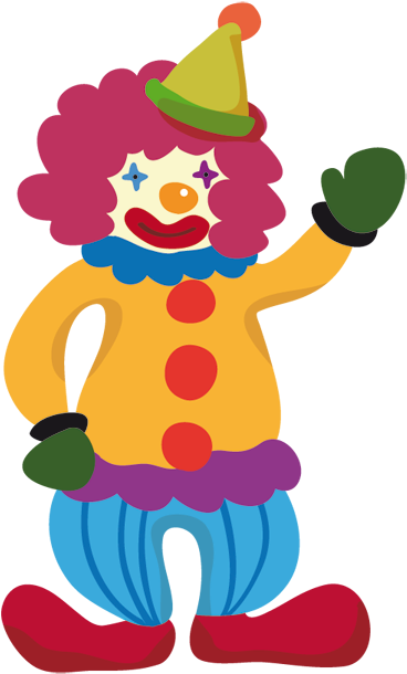 Colourful Clown Sticker - Dibujo De Una Payaso (374x609)