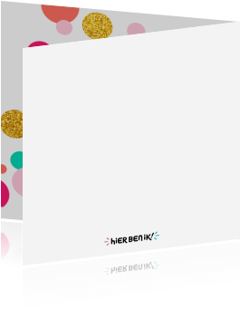 Vrolijke Uitnodiging Met Gekleurde Confetti En Foto - Party (455x350)