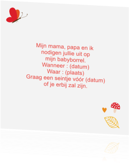 Getekend Borrelkaartje Voor Een Meisje Met Eekhoorn - Cardinal (455x350)