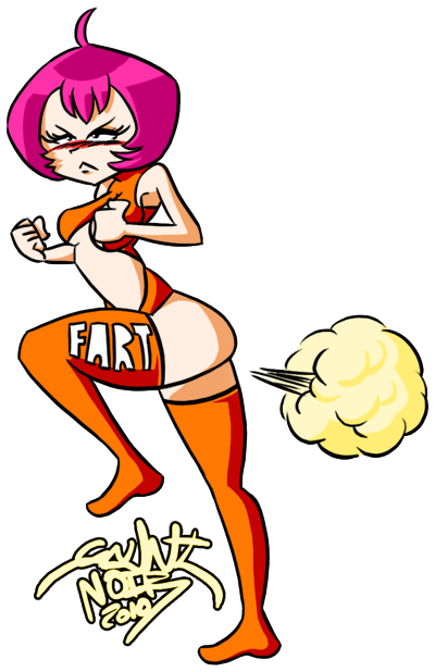 Sexy Farting Test By Gauntnoir - Sexy Anime Girls Farting (400x618)