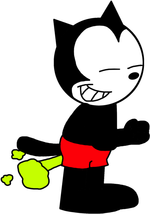 Homer The Cat Farting By Marcospower1996 - Felix The Cat Fart (894x894)