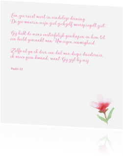 Dit Enkele Bidprentje Kun Je Met En Zonder Foto Gebruiken - Greeting Card (455x350)