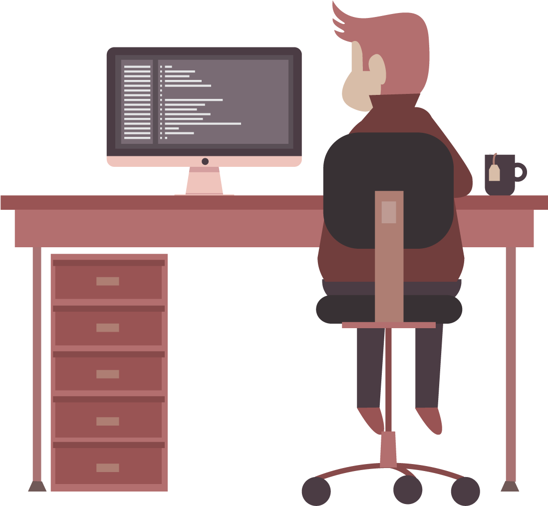 Business Workplace Desk Office - Vector Computer Desks Png (1200x1200)