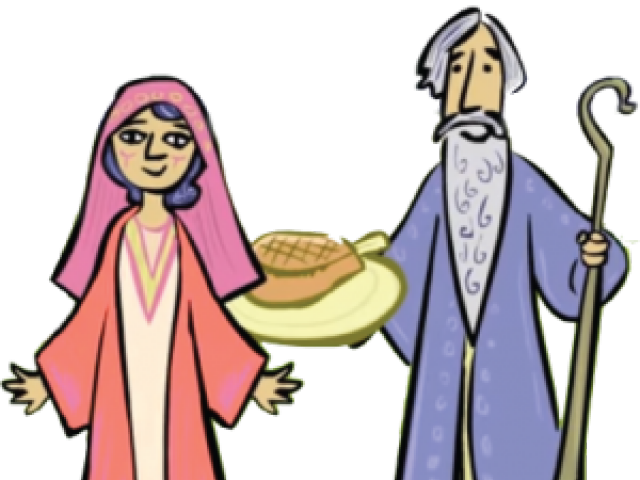Torah Clipart Talmud - Abraham And Sarah Cartoon (640x480)