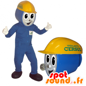 New Electrician Mascot, Workers In Blue Outfit - New Spotsound Masot Yuru-chara Mihama Chama Giant Orange (300x400)