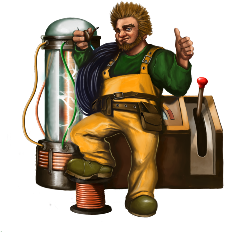 Dwarf-electrician By Werlioka - Illustration (894x894)
