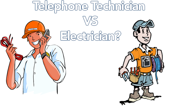 Electrician Vs Telephone Technician Who Should You - Internet Technicians Cartoon (600x400)