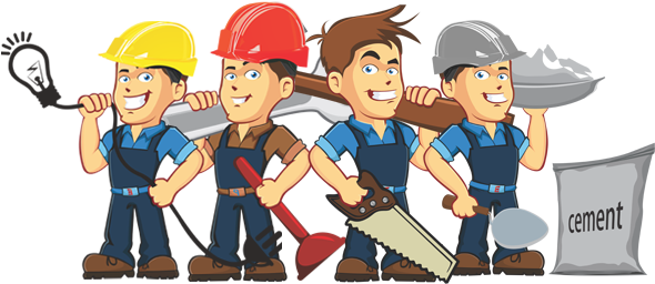 Kadia Plumber Carpenter Or Electrician For 1 Hour Work - Cartoon (600x279)