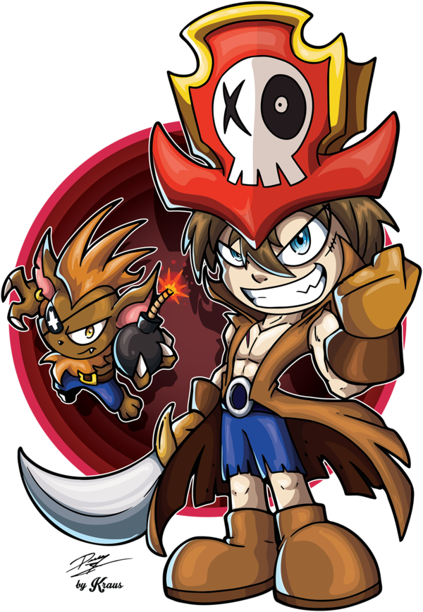 Cap N Scraps And Shanka By Kraus-illustration - Illustration (600x867)