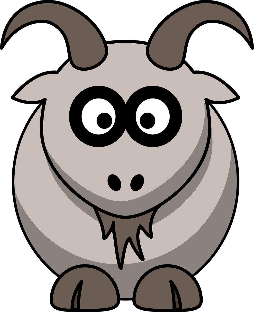 Goat Farm Animal Rural Animal Transparent Image - Cartoon Animals (1044x1280)