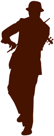 Music Violin Musician With Hat Silhouette Transparent - Violinist Silhouette Png (512x512)