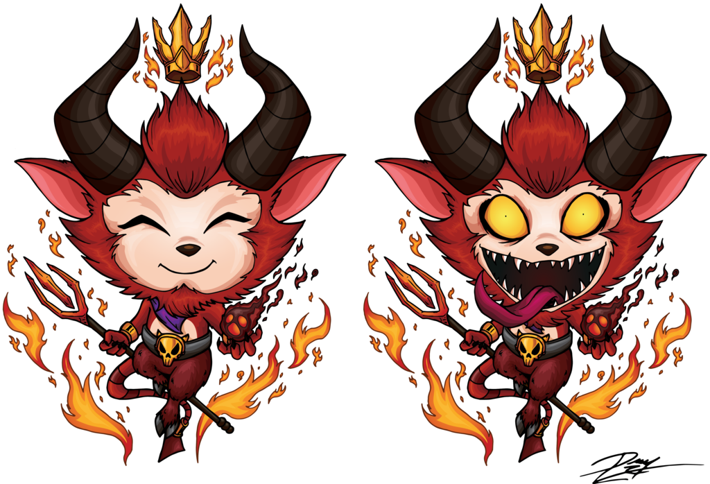 Little Devil Teemo By Kraus-illustration - Little Devil Teemo Png (1024x698)