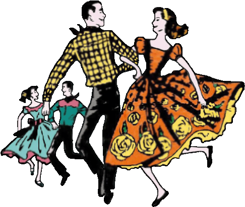 Square Dance Clip Art - Square Dancers Clipart (500x425)