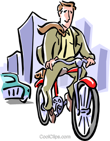 Businessman Peddling To Work Royalty Free Vector Clip - Businessman Peddling To Work Royalty Free Vector Clip (374x480)