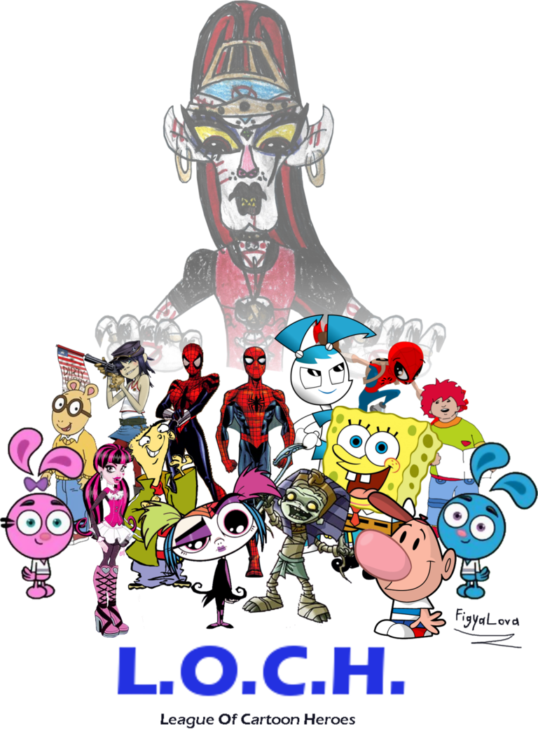 The League Of Cartoon Heroes By Figyalova - Cartoon Heroes Deviantart (768x1040)