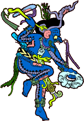 Free Maya Sports Clip Art By Phillip Martin - Maya Rain God (297x420)