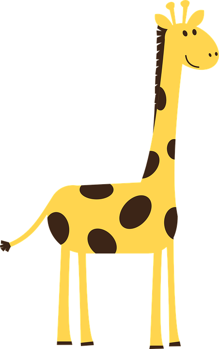 Safari Animals Clipart 27, Buy Clip Art - Cartoon Giraffe (452x720)